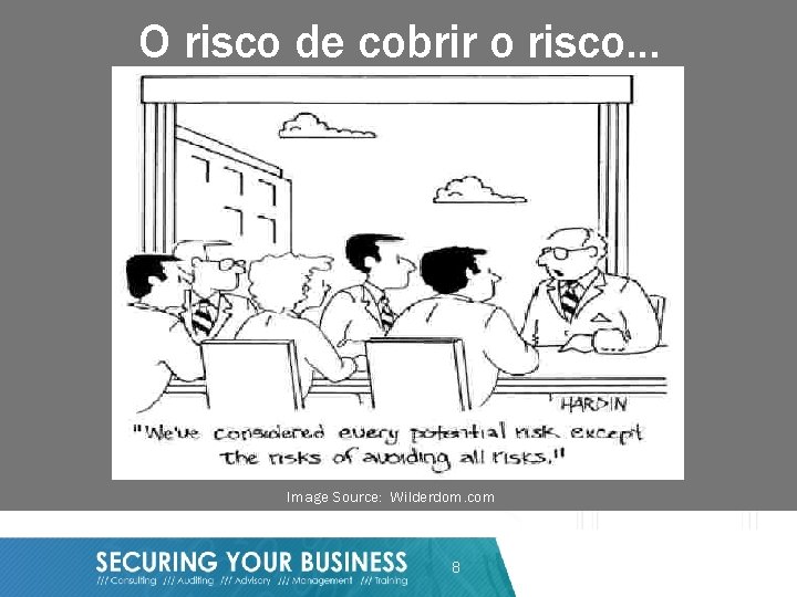 O risco de cobrir o risco. . . Image Source: Wilderdom. com 8 