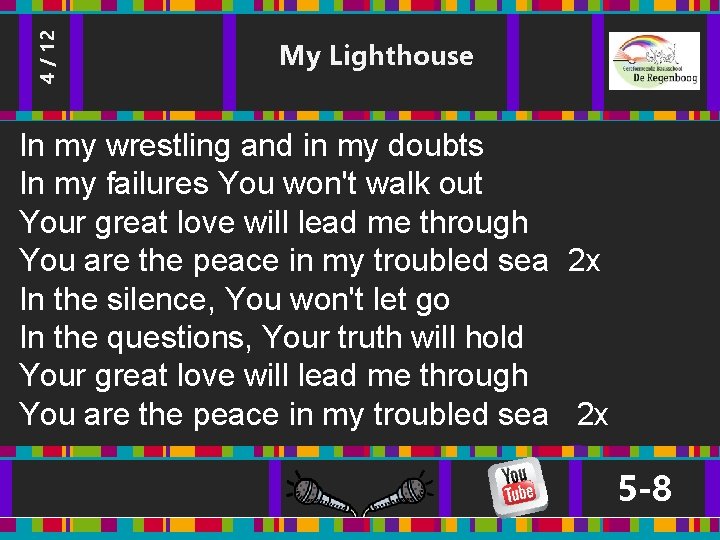 4 / 12 My Lighthouse In my wrestling and in my doubts In my 4 / 12 My Lighthouse In my wrestling and in my doubts In my
