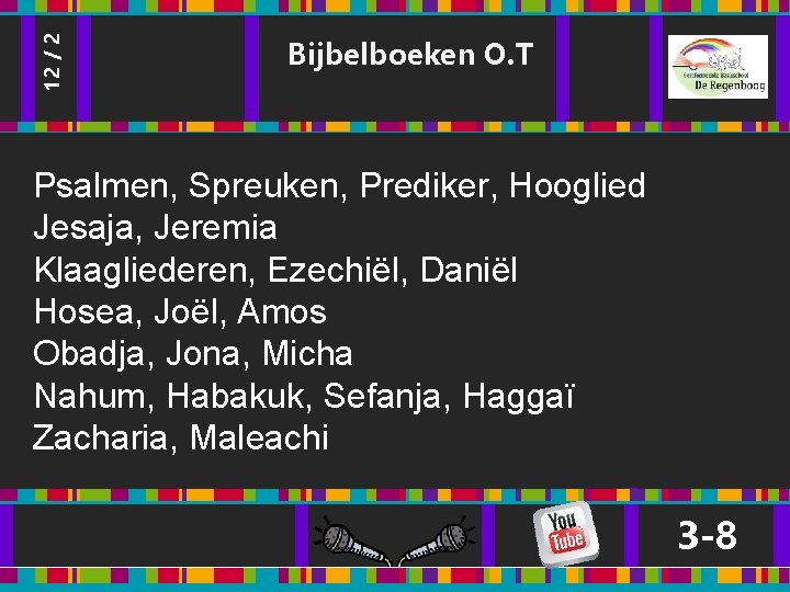 12 / 2 Bijbelboeken O. T Psalmen, Spreuken, Prediker, Hooglied Jesaja, Jeremia Klaagliederen, Ezechiël, 12 / 2 Bijbelboeken O. T Psalmen, Spreuken, Prediker, Hooglied Jesaja, Jeremia Klaagliederen, Ezechiël,