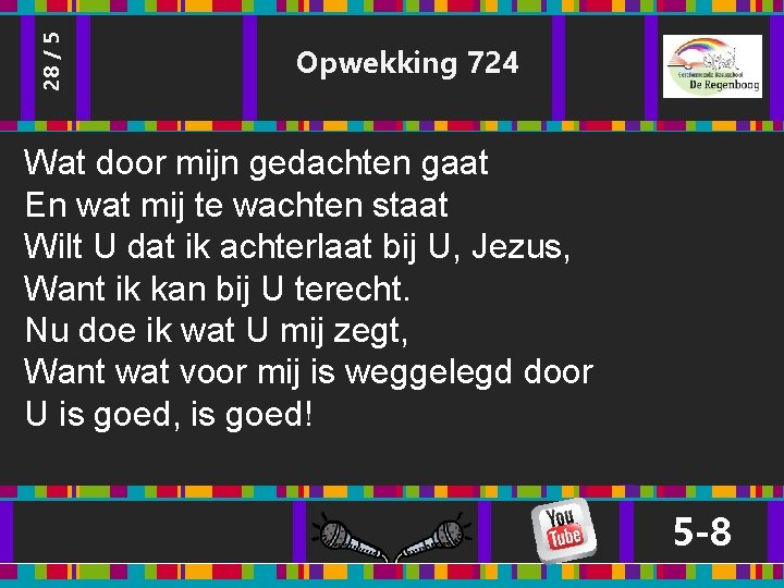 28 / 5 Opwekking 724 Wat door mijn gedachten gaat En wat mij te 28 / 5 Opwekking 724 Wat door mijn gedachten gaat En wat mij te