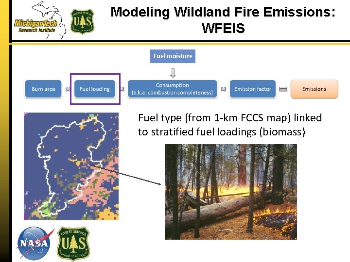 Modeling Wildland Fire Emissions: WFEIS Fuel moisture Fuel type (from 1 -km FCCS map)