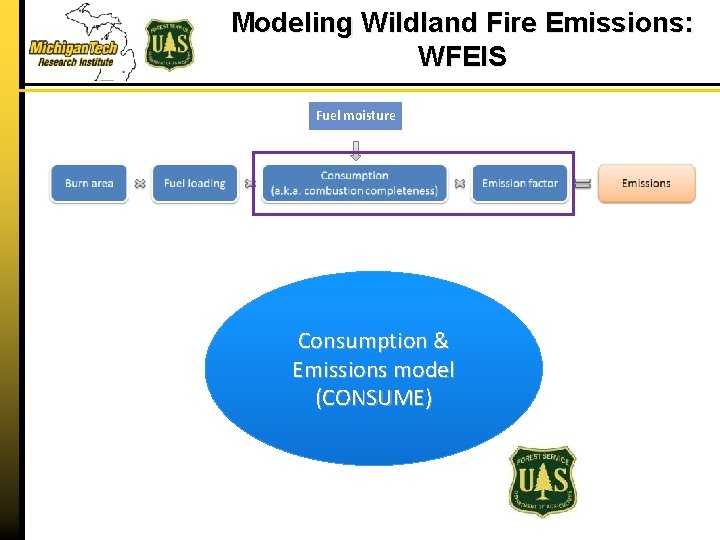 Modeling Wildland Fire Emissions: WFEIS Fuel moisture Consumption & Emissions model (CONSUME) 