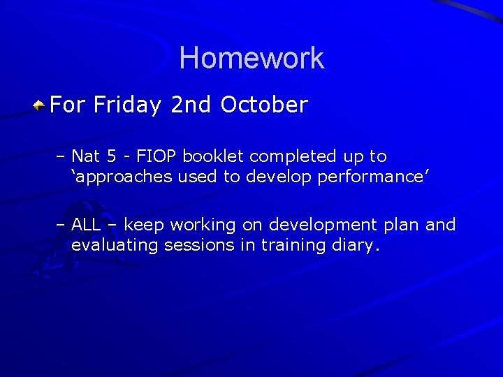 Homework For Friday 2 nd October – Nat 5 - FIOP booklet completed up
