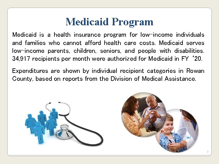 Medicaid Program Medicaid is a health insurance program for low-income individuals and families who Medicaid Program Medicaid is a health insurance program for low-income individuals and families who
