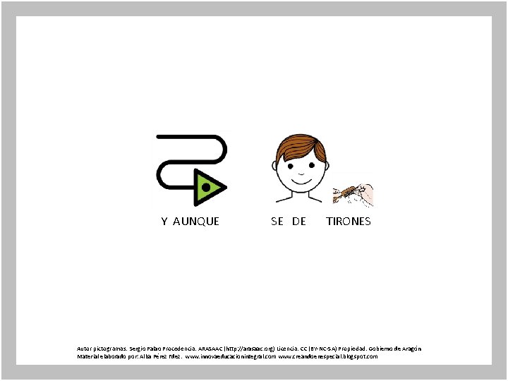 Y AUNQUE SE DE TIRONES Autor pictogramas: Sergio Palao Procedencia: ARASAAC (http: //arasaac. org)