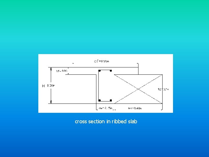 cross section in ribbed slab 