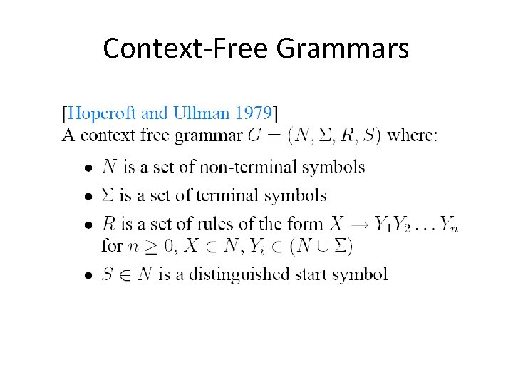 Context-Free Grammars 