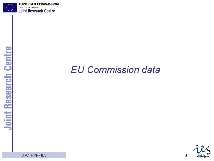 EU Commission data 3/4/2021 JRC Ispra - IES 3 