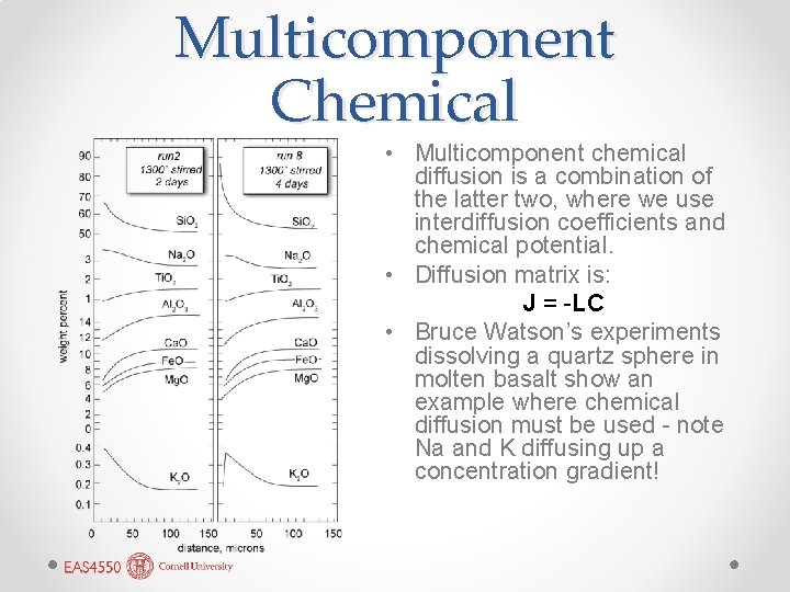 Multicomponent Chemical • Multicomponent chemical diffusion is a combination of the latter two, where