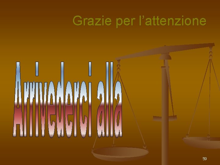 Grazie per l’attenzione 59 