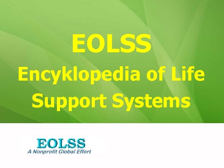 EOLSS Encyklopedia of Life Support Systems 