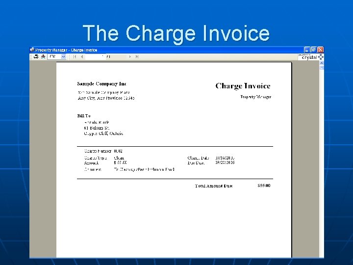 The Charge Invoice 