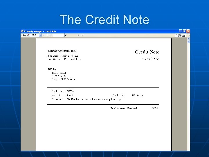 The Credit Note 