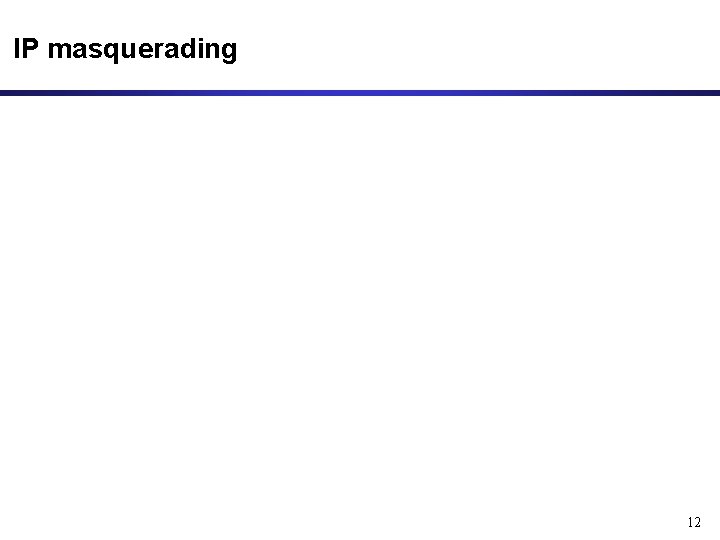 IP masquerading 12 