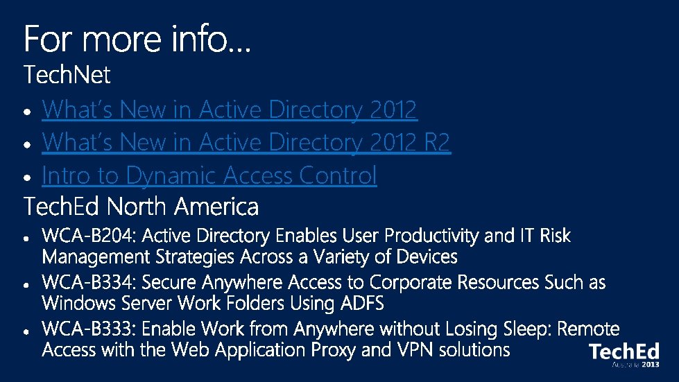 What’s New in Active Directory 2012 R 2 Intro to Dynamic Access Control 