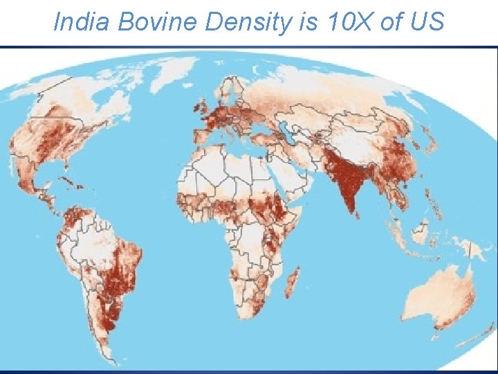 India Bovine Density is 10 X of US 
