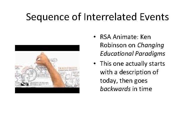 Sequence of Interrelated Events • RSA Animate: Ken Robinson on Changing Educational Paradigms •