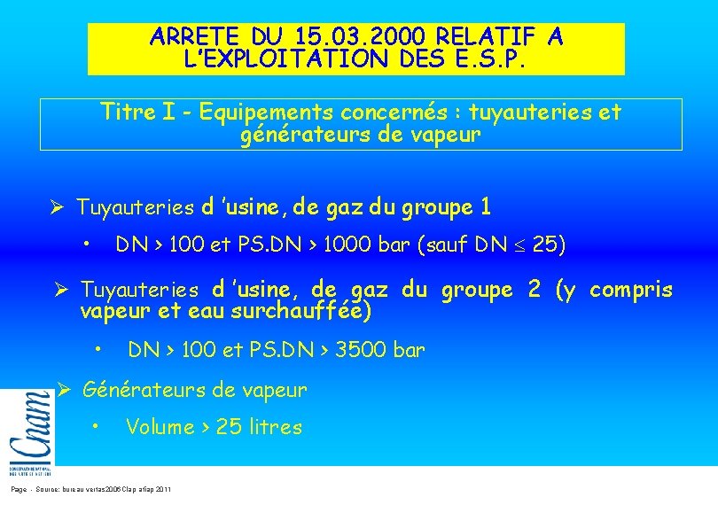 ARRETE DU 15. 03. 2000 RELATIF A L’EXPLOITATION DES E. S. P. Titre I ARRETE DU 15. 03. 2000 RELATIF A L’EXPLOITATION DES E. S. P. Titre I