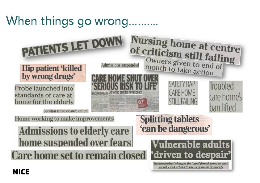 When things go wrong………. 