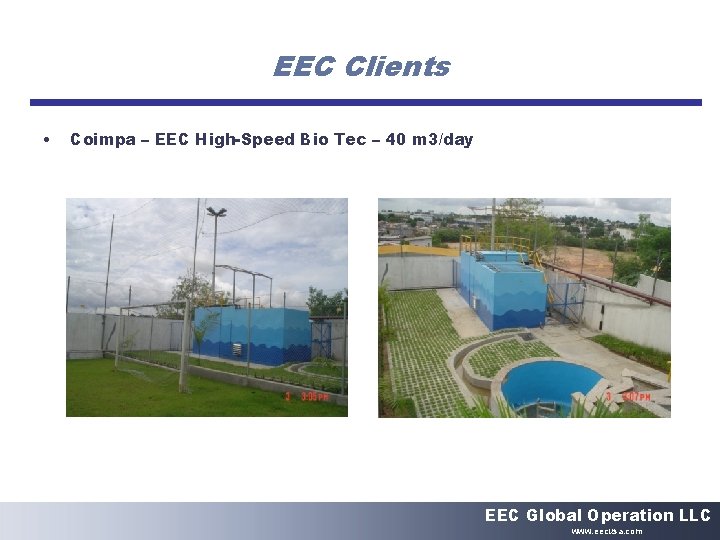EEC Clients • Coimpa – EEC High-Speed Bio Tec – 40 m 3/day EEC