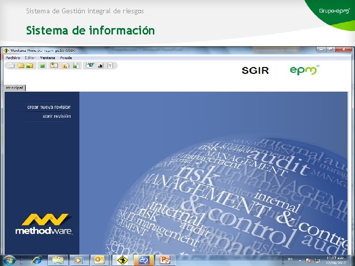 Sistema de Gestión integral de riesgos Sistema de información 