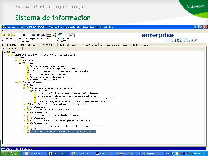 Sistema de Gestión integral de riesgos Sistema de información 