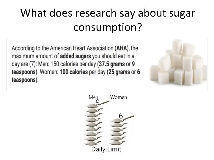 What does research say about sugar consumption? 