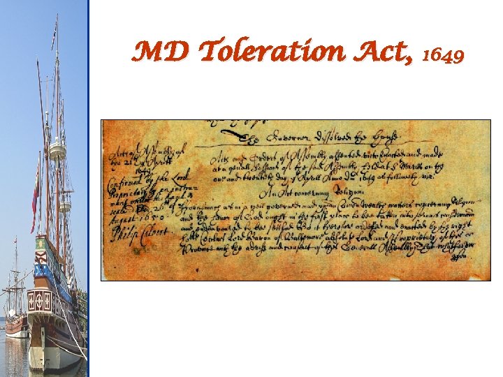 MD Toleration Act, 1649 