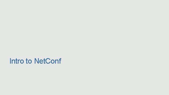 Intro to Net. Conf 