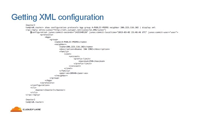 Getting XML configuration 
