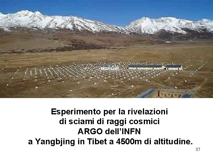 Esperimento per la rivelazioni di sciami di raggi cosmici ARGO dell’INFN a Yangbjing in