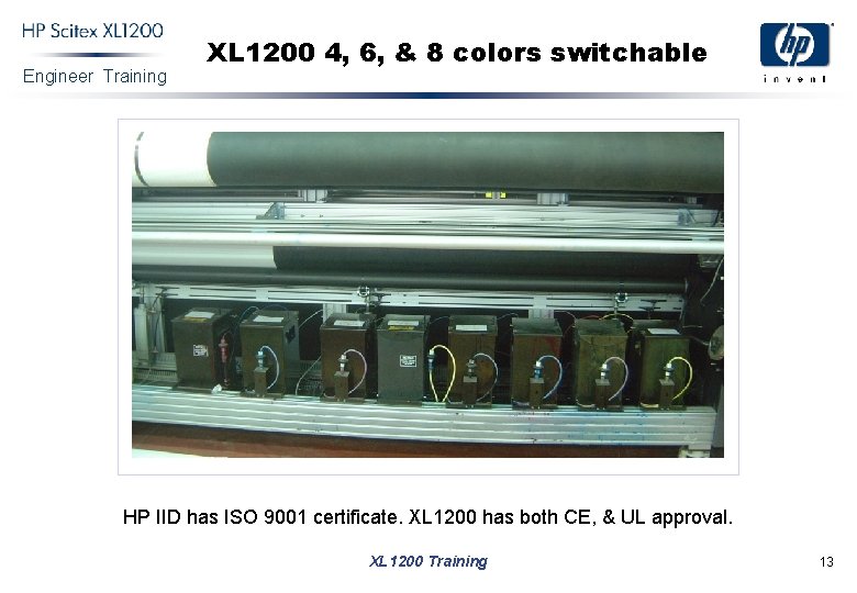 Engineer Training XL 1200 4, 6, & 8 colors switchable HP IID has ISO