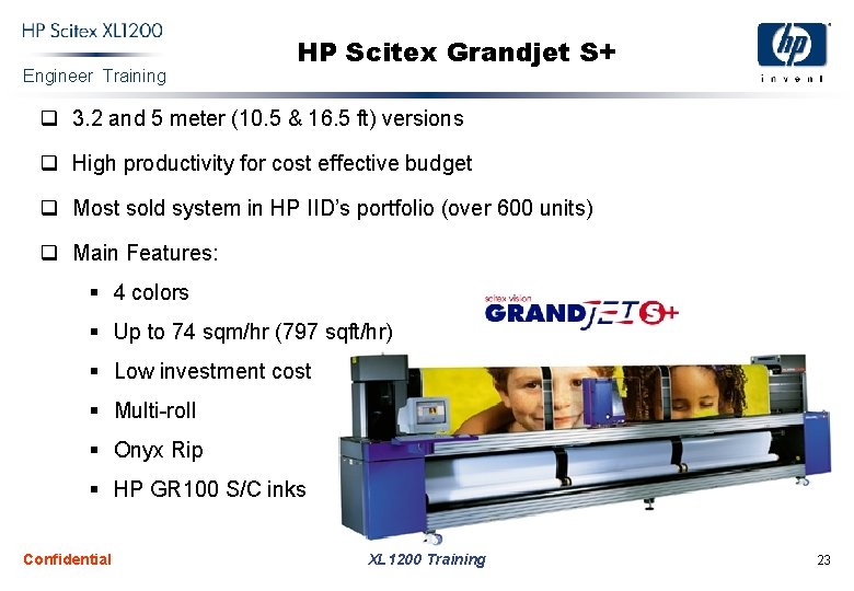 Engineer Training HP Scitex Grandjet S+ q 3. 2 and 5 meter (10. 5