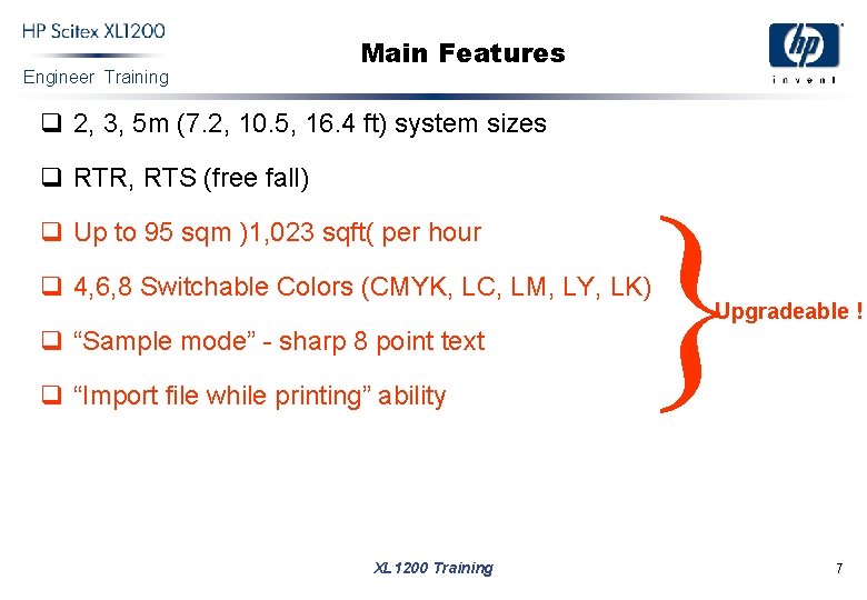 Engineer Training Main Features q 2, 3, 5 m (7. 2, 10. 5, 16.