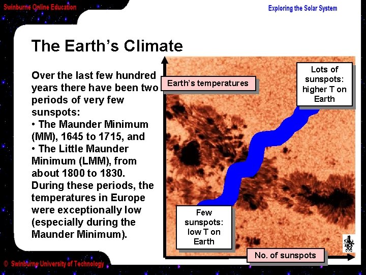 The Earth’s Climate Over the last few hundred years there have been two periods