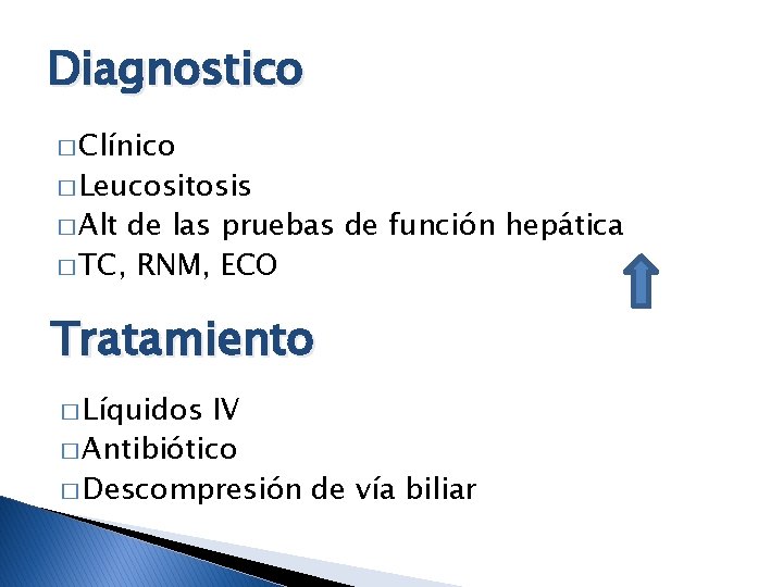 Diagnostico � Clínico � Leucositosis � Alt de las pruebas de función hepática �