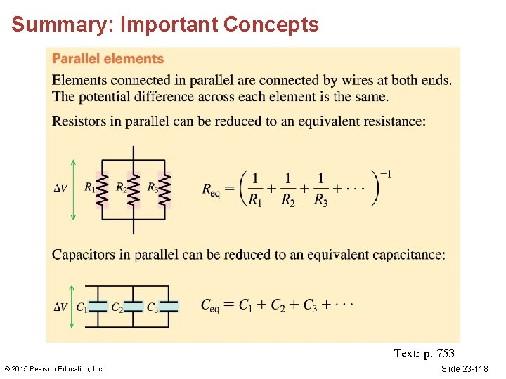 Summary: Important Concepts Text: p. 753 © 2015 Pearson Education, Inc. Slide 23 -118