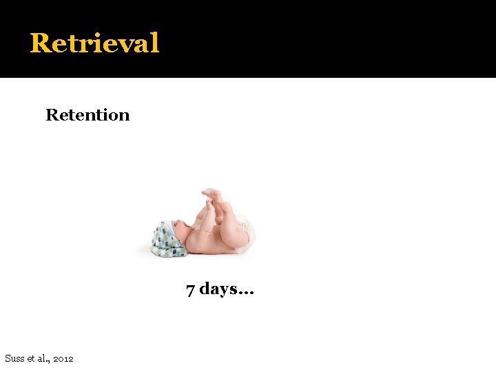 Retrieval Retention 7 days… Suss et al. , 2012 