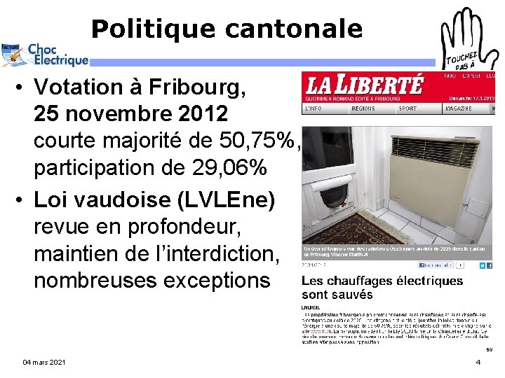 Politique cantonale • Votation à Fribourg, 25 novembre 2012 courte majorité de 50, 75%,