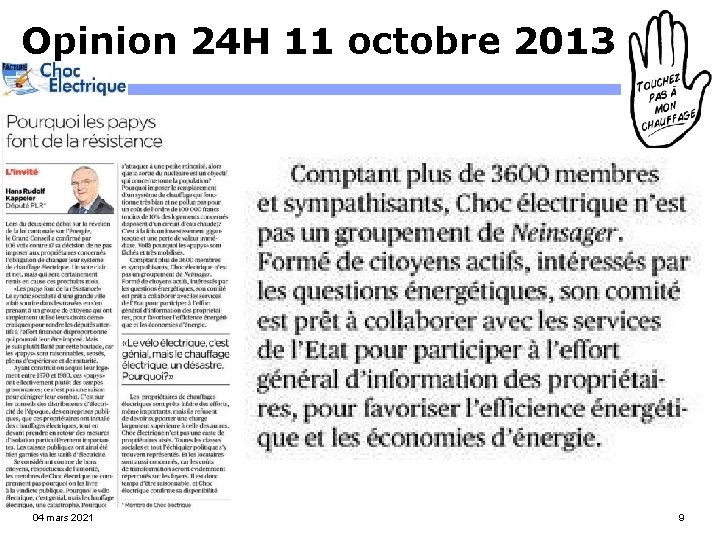 Opinion 24 H 11 octobre 2013 04 mars 2021 9 