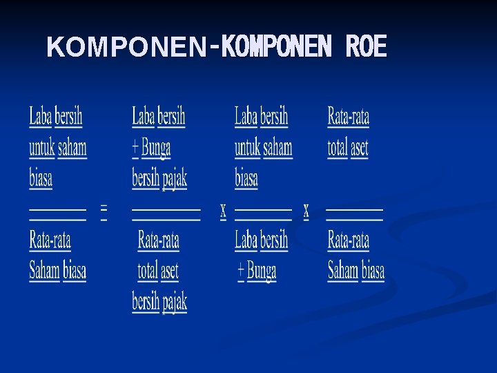 KOMPONEN‑KOMPONEN ROE 