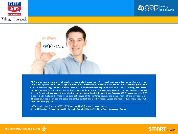 GEP is a diverse, creative team of people passionate about procurement. We invest ourselves