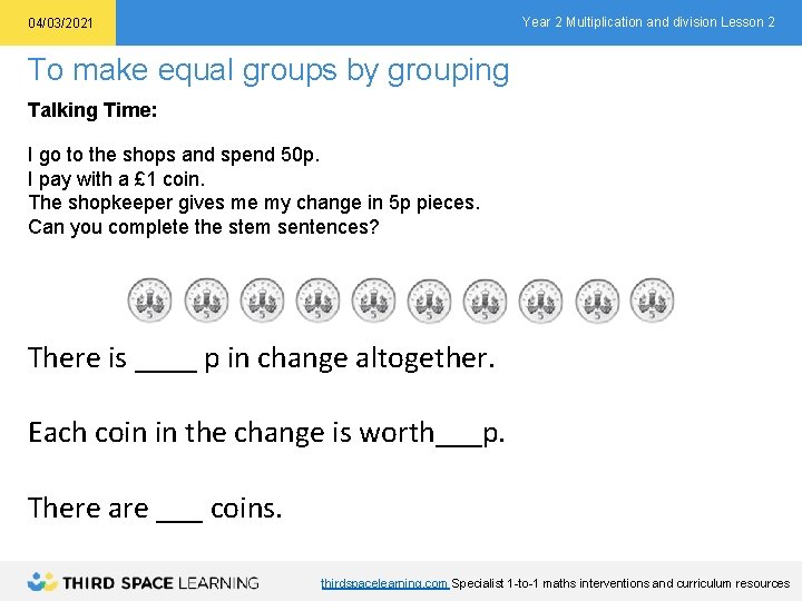 Readytogo Lesson Slides Year 2 Multiplication and division