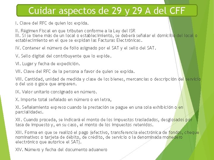 Cuidar aspectos de 29 y 29 A del CFF I. Clave del RFC de Cuidar aspectos de 29 y 29 A del CFF I. Clave del RFC de