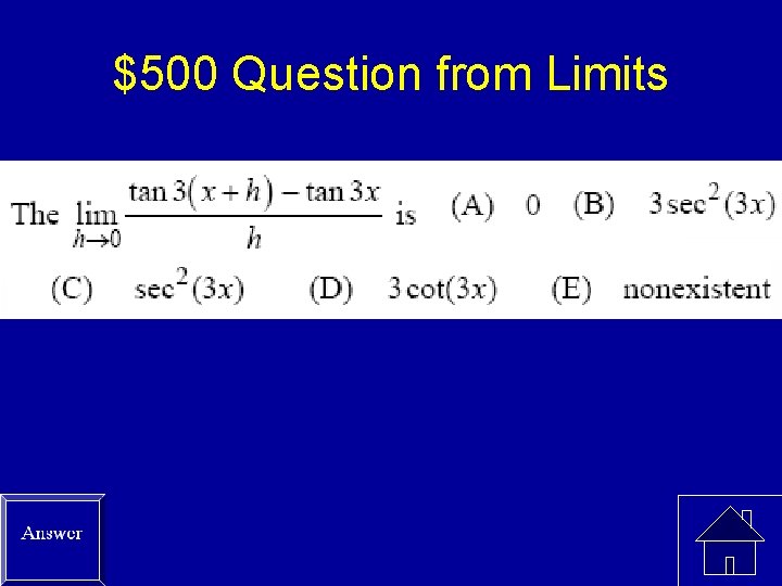 $500 Question from Limits 