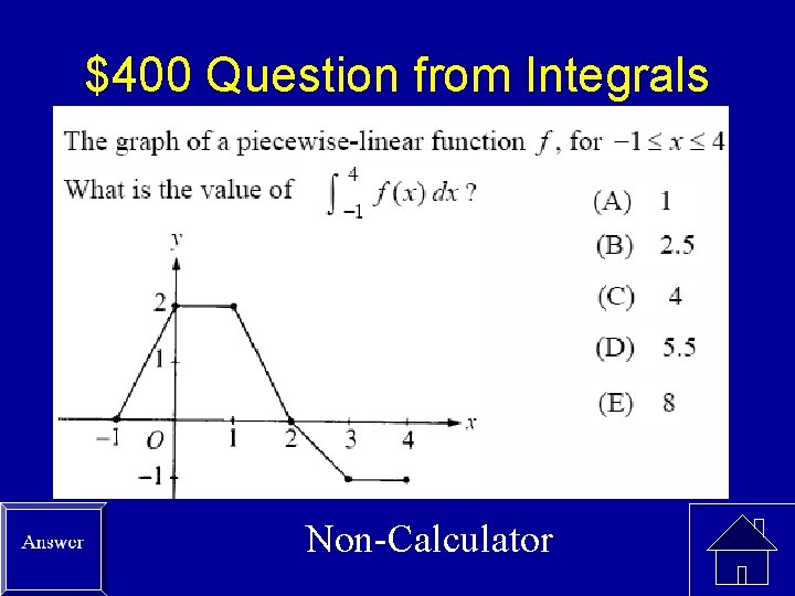 $400 Question from Integrals Non-Calculator 