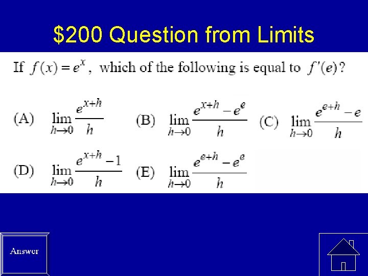 $200 Question from Limits 