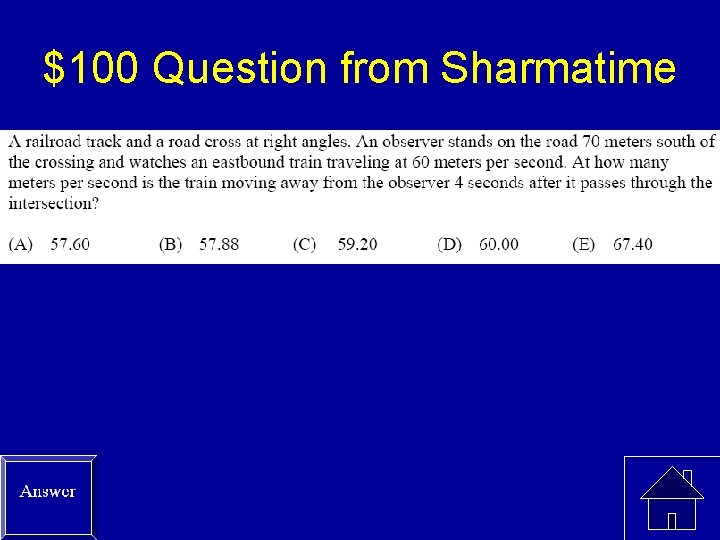 $100 Question from Sharmatime 