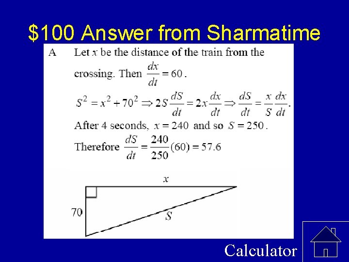 $100 Answer from Sharmatime Calculator 