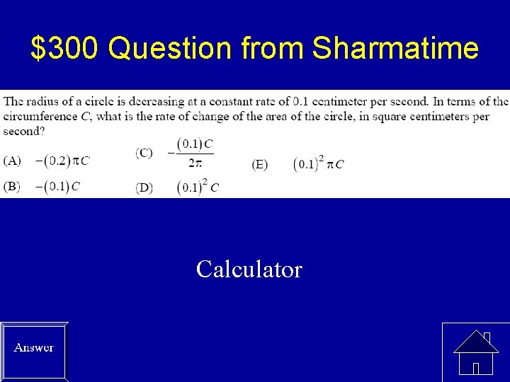 $300 Question from Sharmatime Calculator 